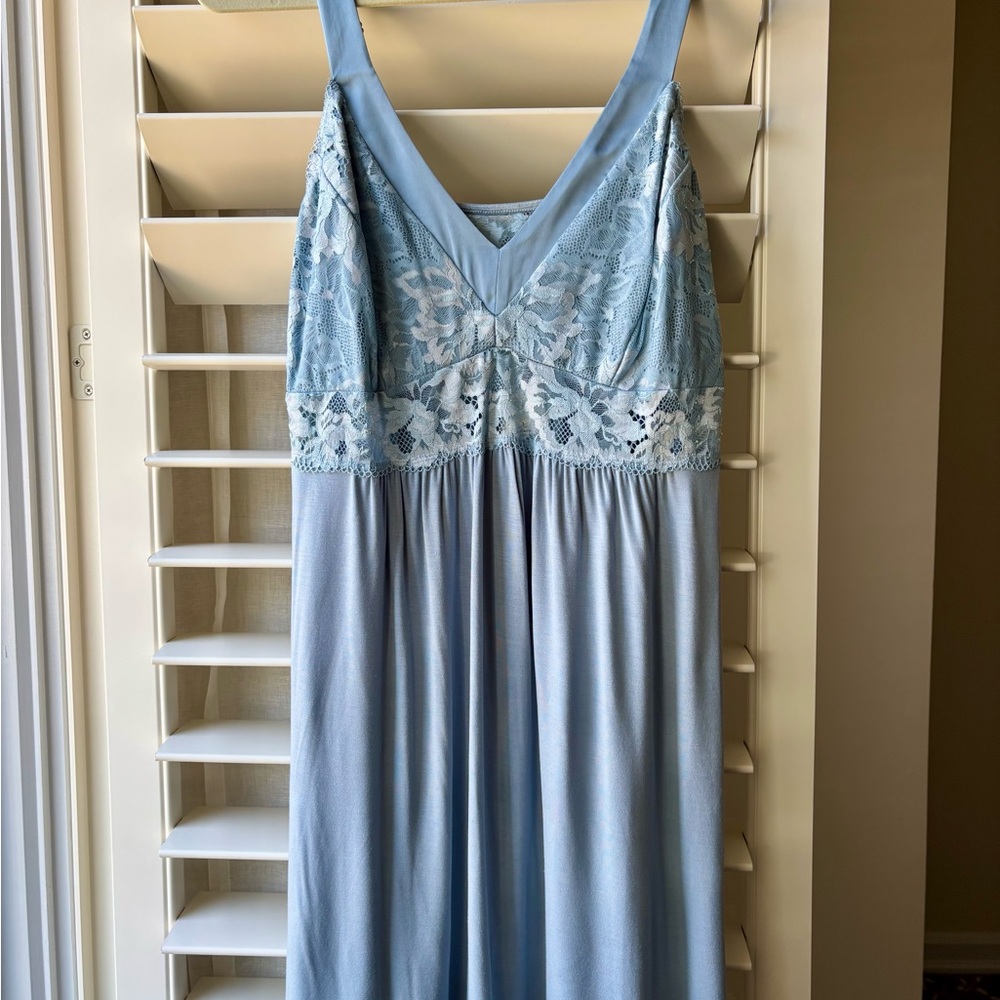 Soma Cool Nights Light Blue Lace Chemise